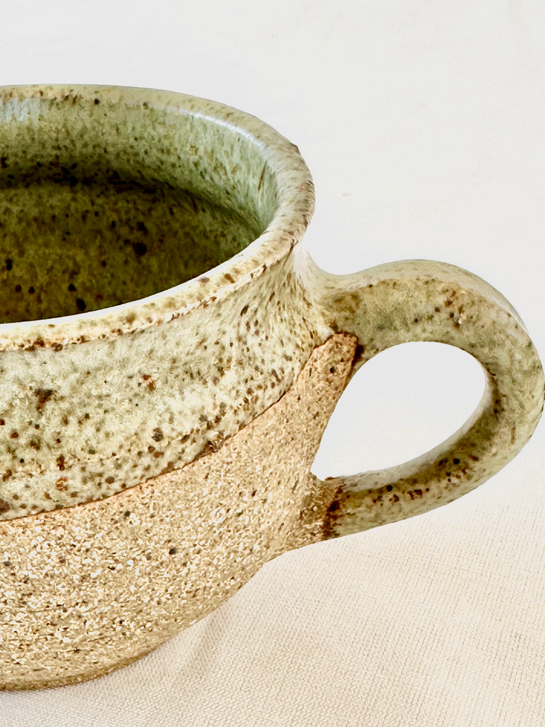 Handmade Vintage Ceramic Creamer and Sugar Bowl
