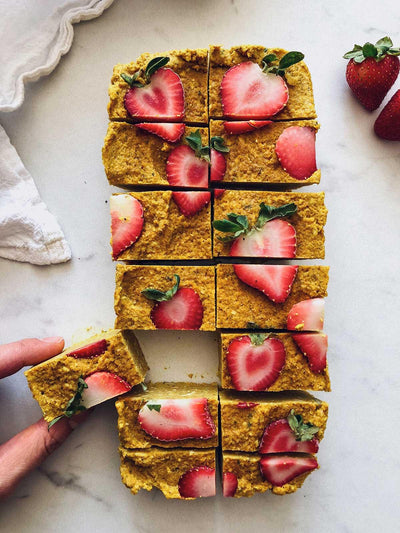Golden Turmeric Pumpkin Fudge Bars