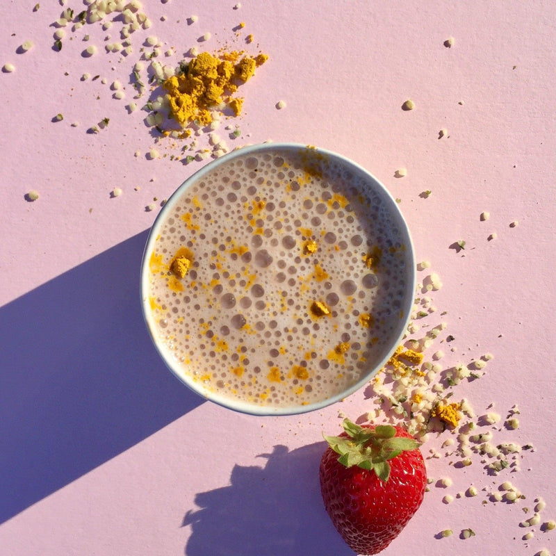 Strawberry Golden Turmeric in Hemp Milk - Moodbeli