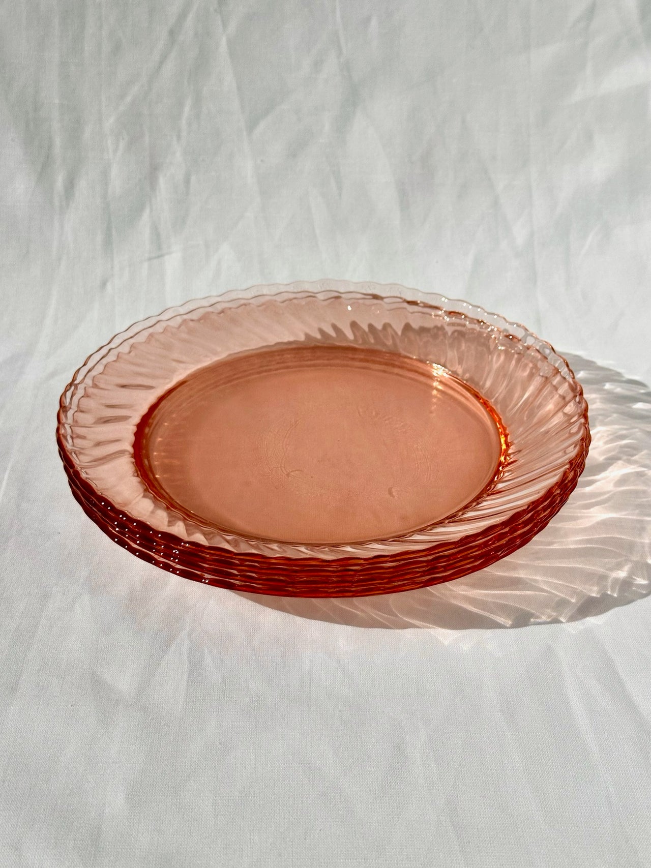 Vintage Pink Swirl Salad Plate