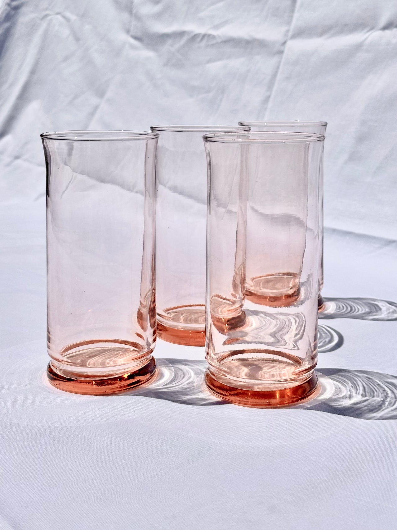 Vintage 1960s Libbey Capri Misty Rose Glasses (Set of 4)