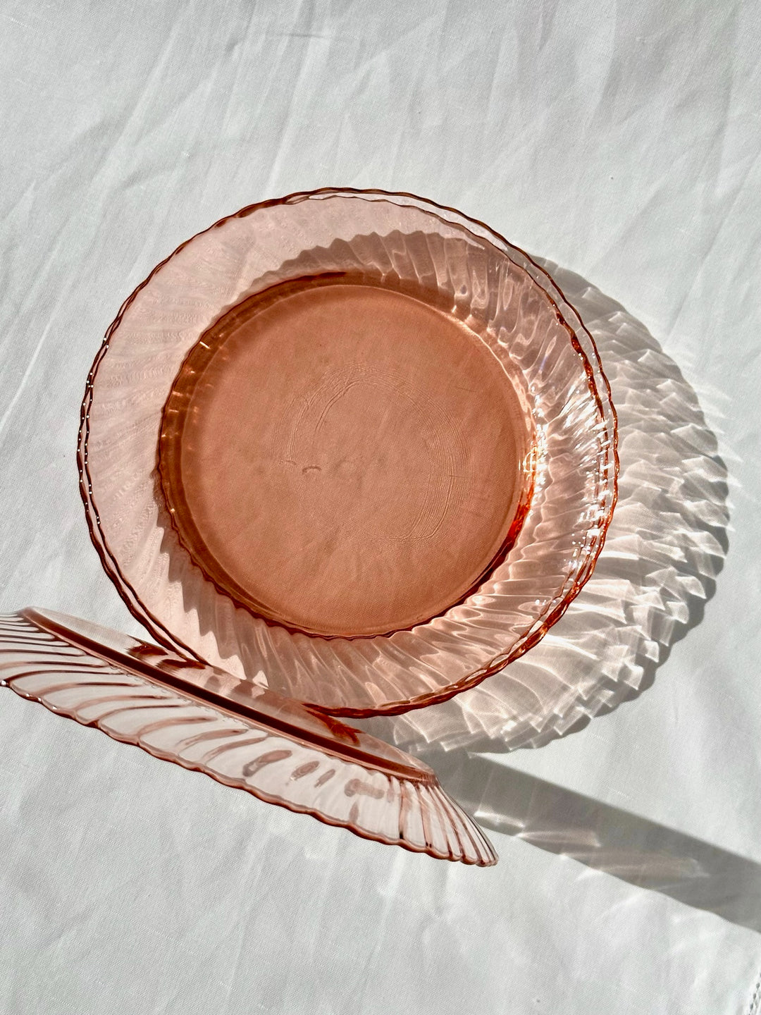 Vintage Pink Swirl Salad Plate