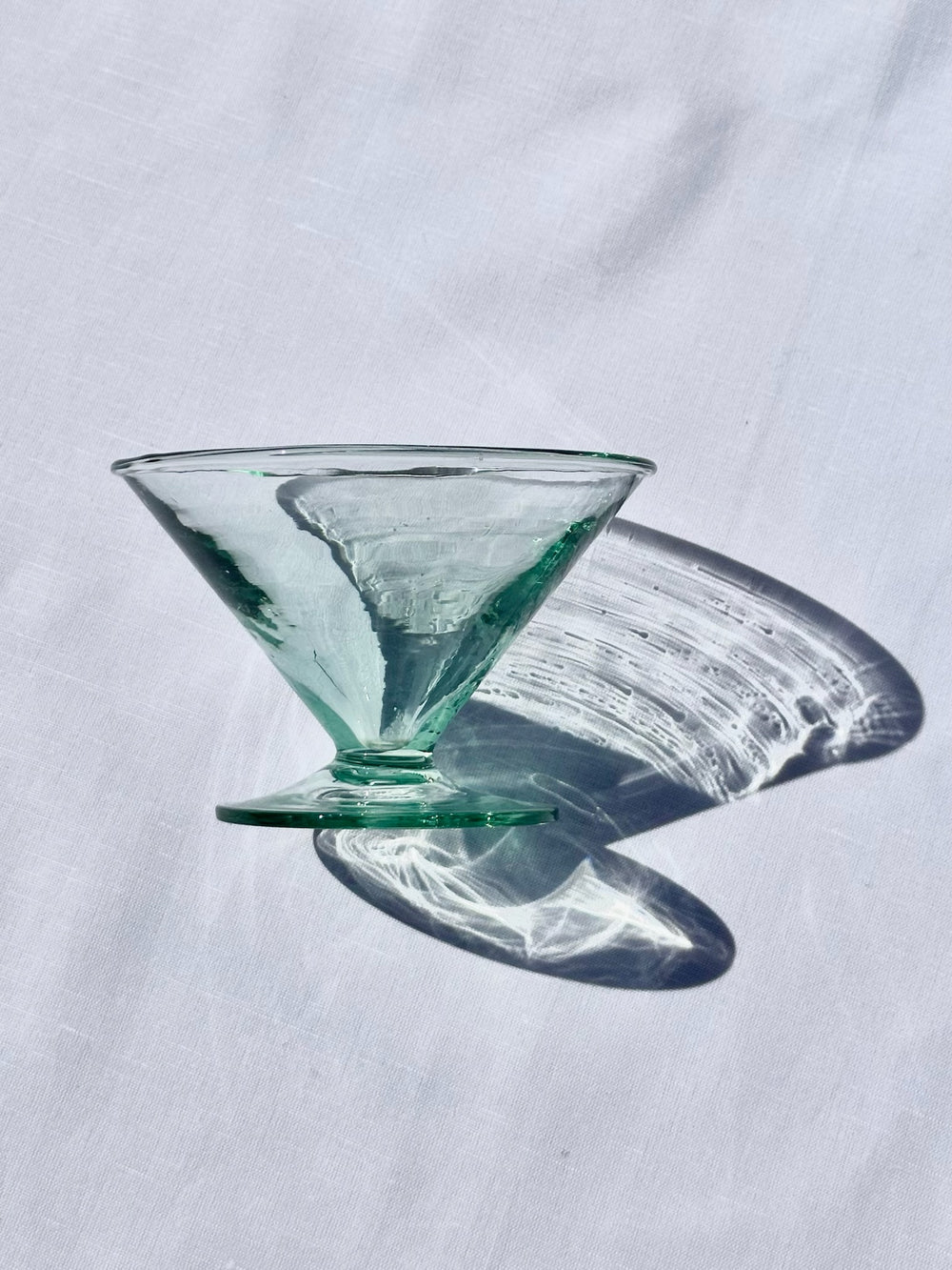 Recycled Handblown Martini Glass
