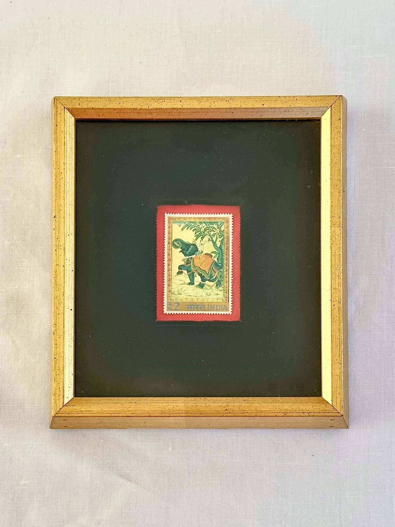 Framed Vintage Stamp, India