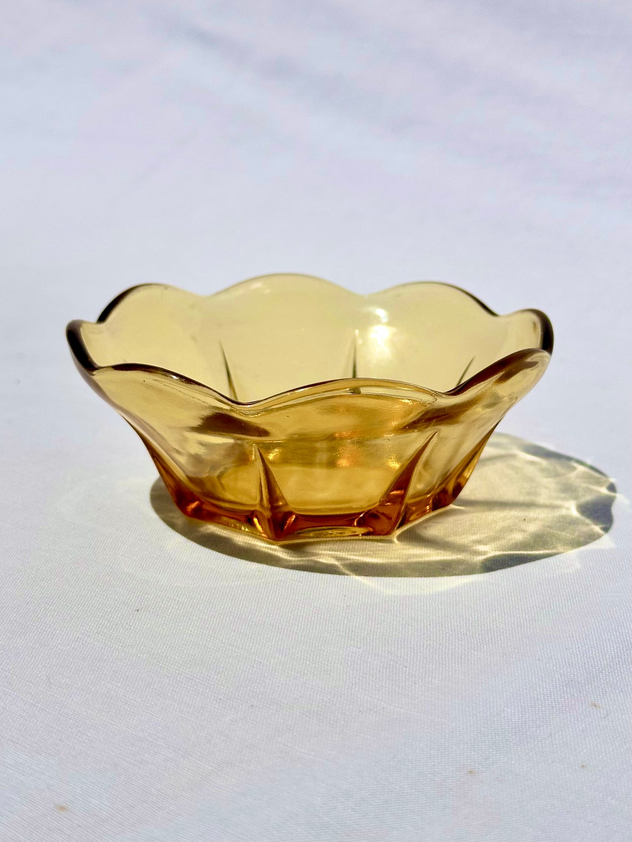 1960s Honey Gold Glass Bowl