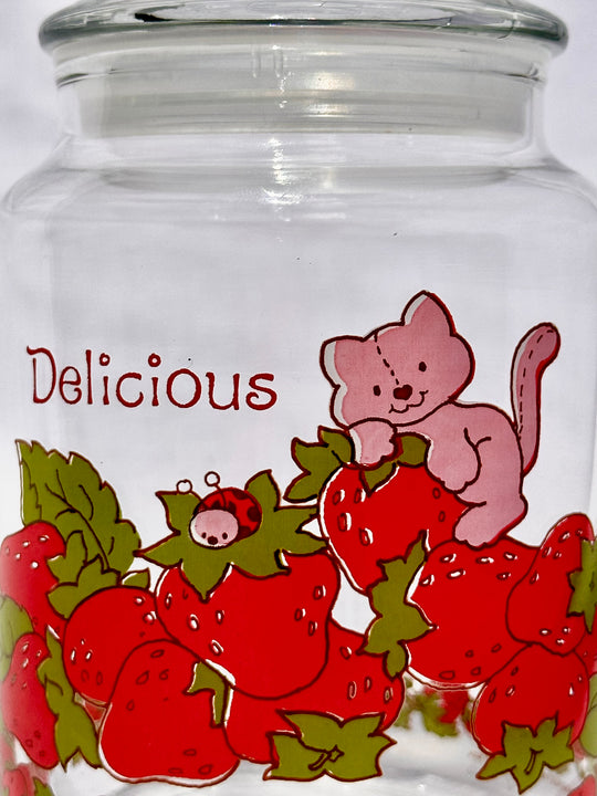 Strawberry Shortcake Custard The Cat Glass Canister