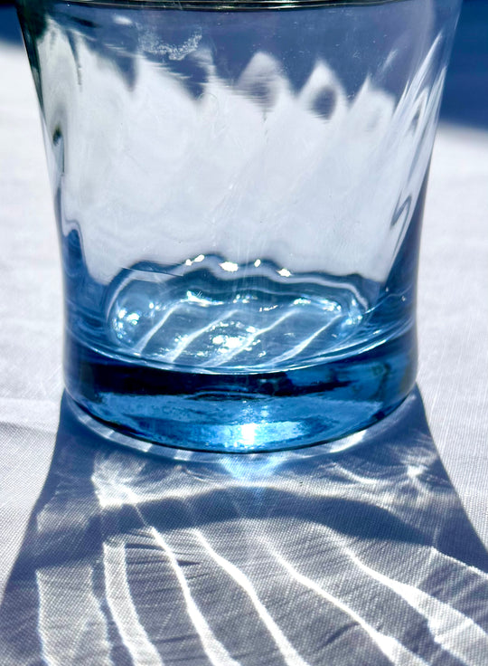 Vintage Small Blue Swirl Glasses