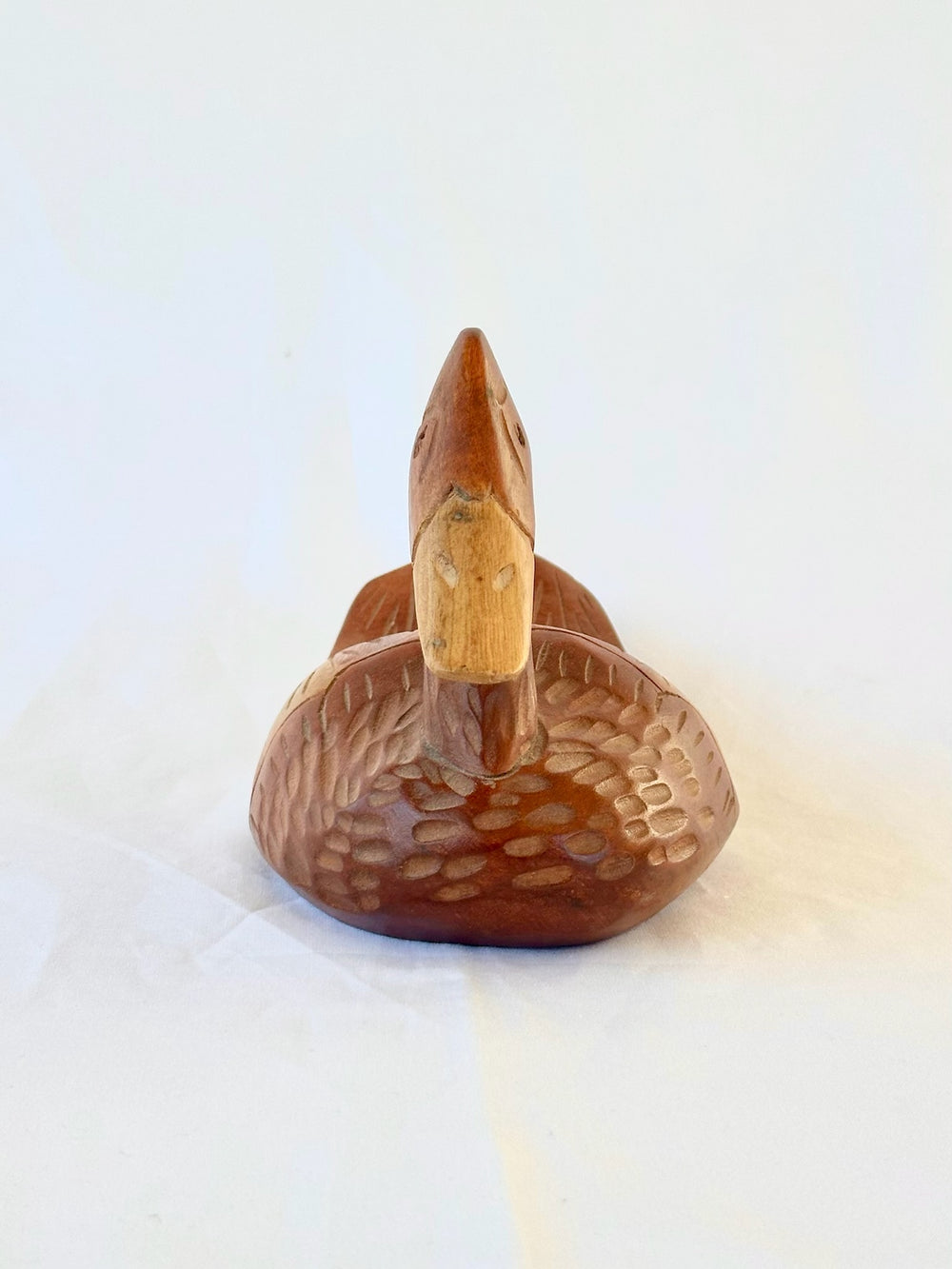 Vintage Hand-Carved Wooden Duck