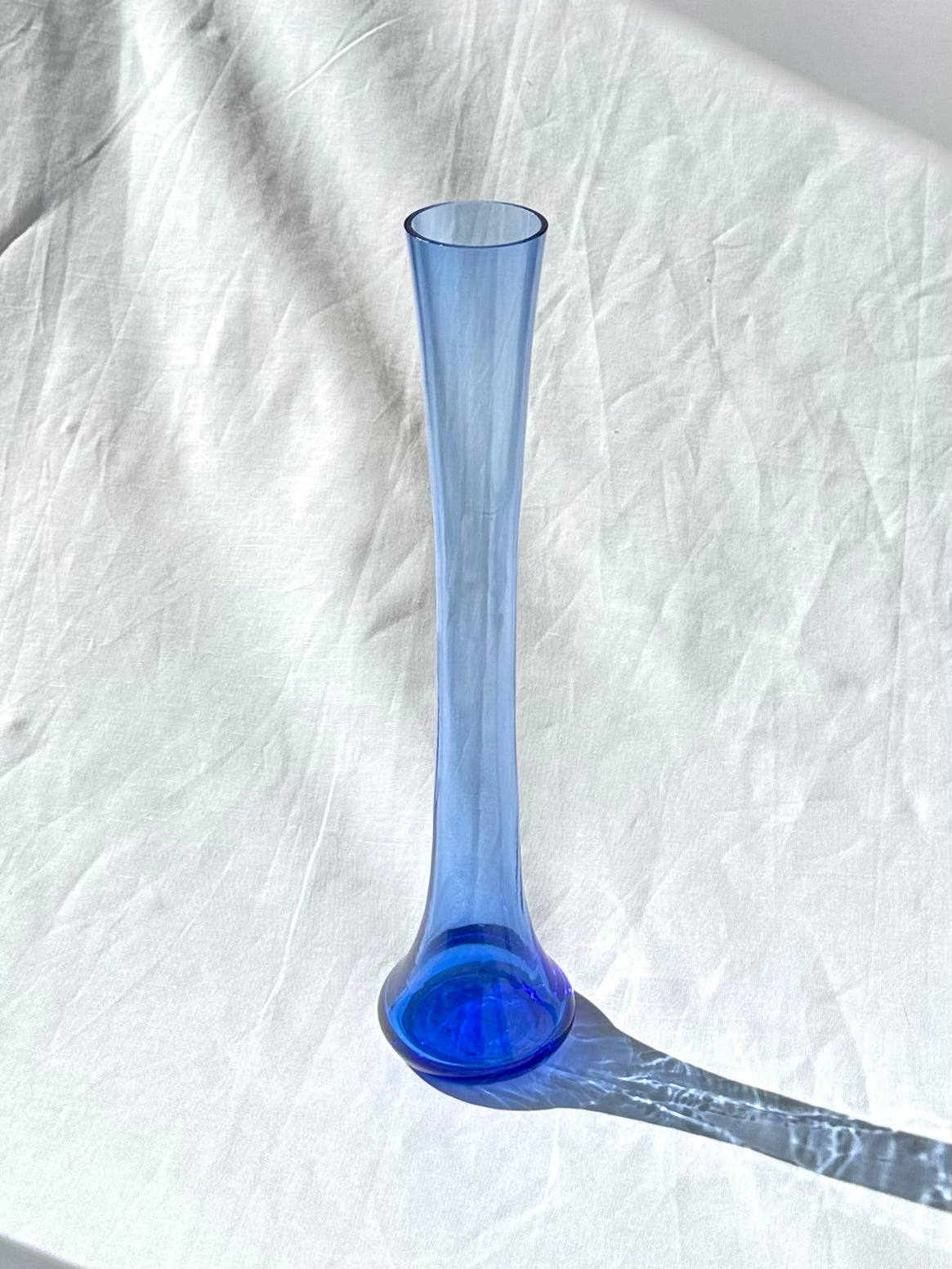 Vintage Blue Long Stem Vase