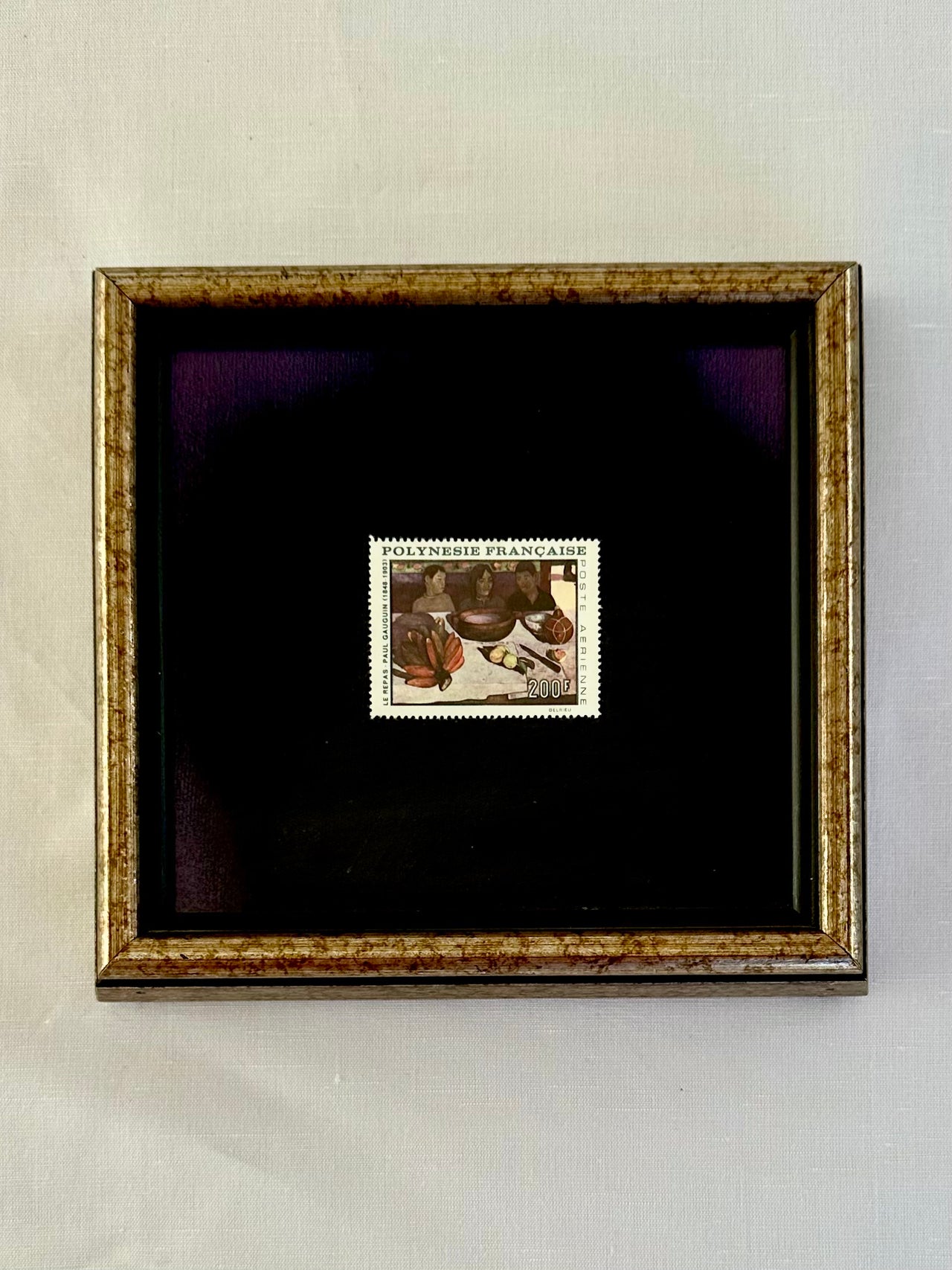 Framed Vintage Stamp, Paul Gauguin