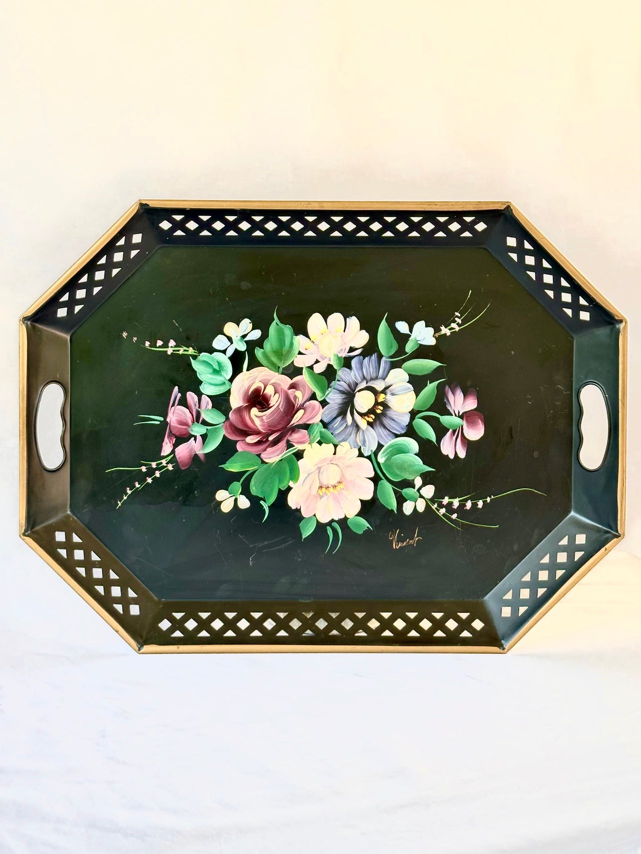 Floral Serving Tray