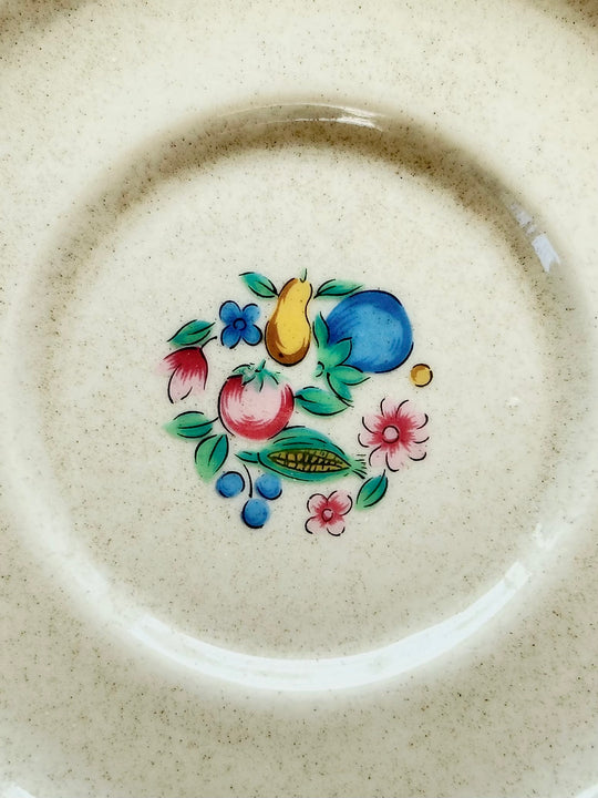 Vintage Stoneware Teacup and Saucer