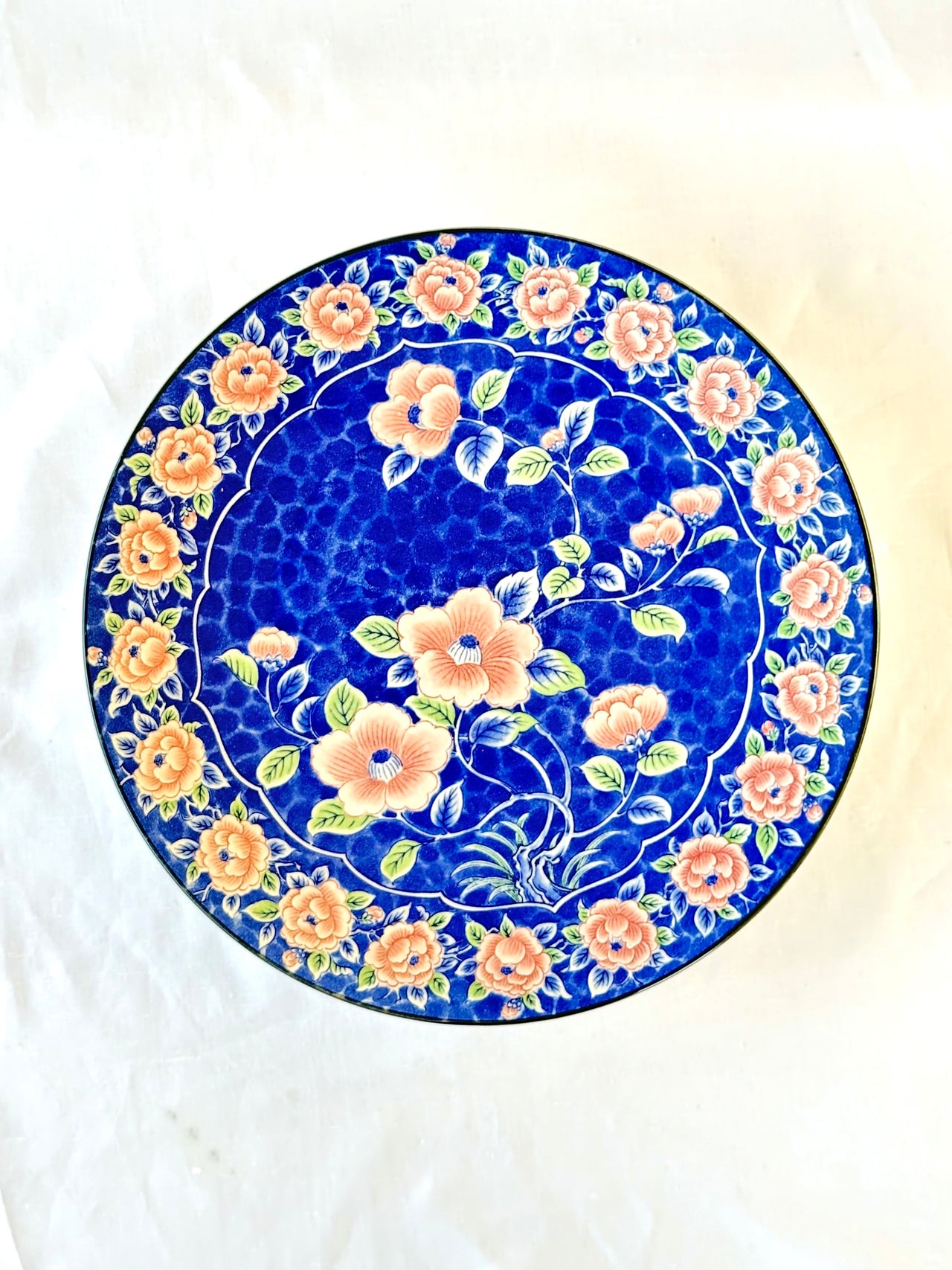 Hand Painted Floral Platter