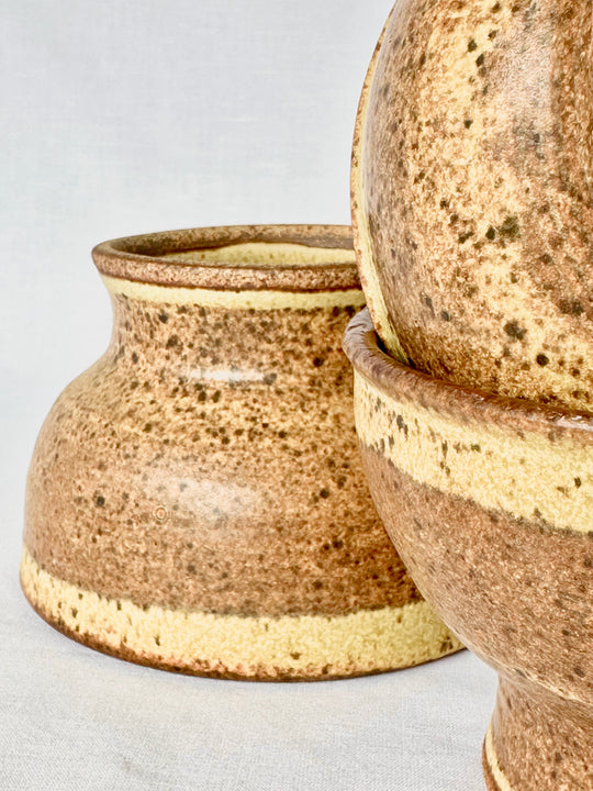 Vintage Handmade Ceramic Footed Bowl
