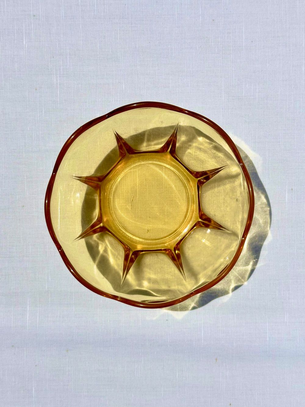 1960s Honey Gold Glass Bowl