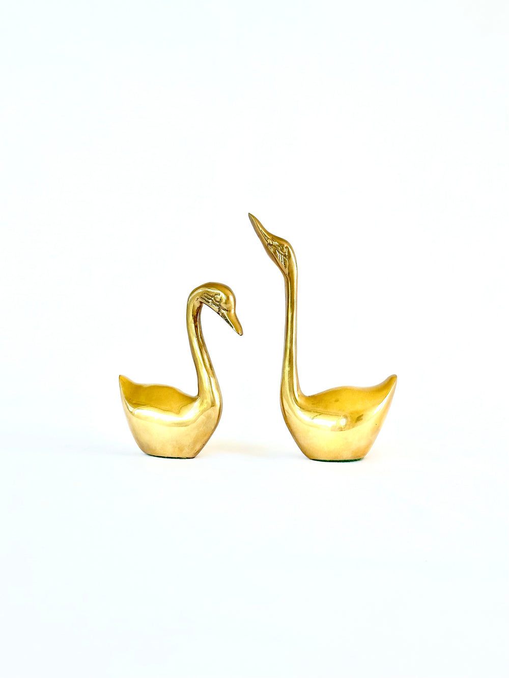 Vintage Brass Swan set