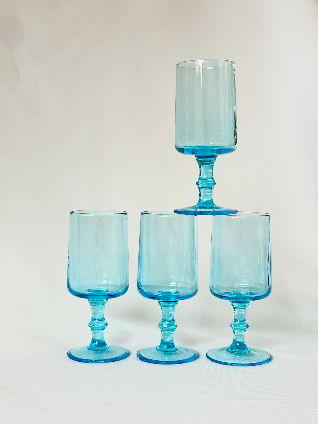 Vintage Blue Stem Glass