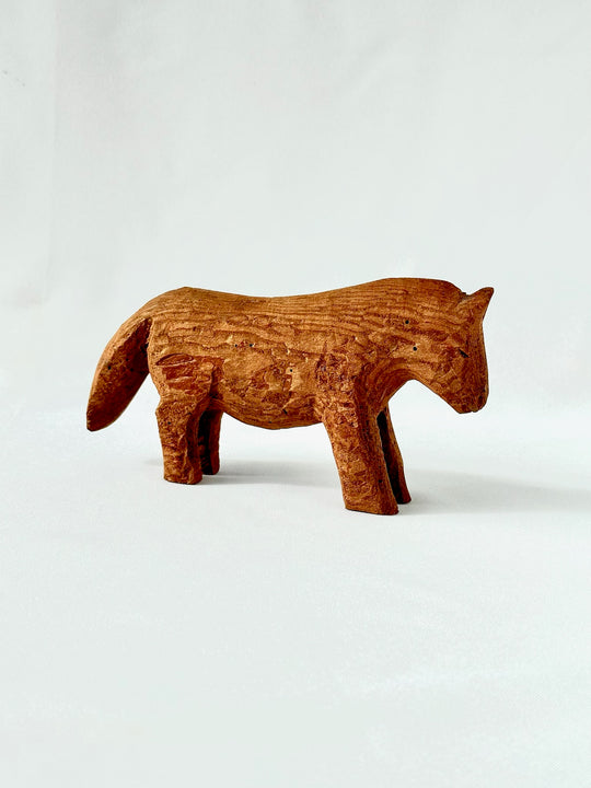 Vintage Hand Carved Wooden Horse