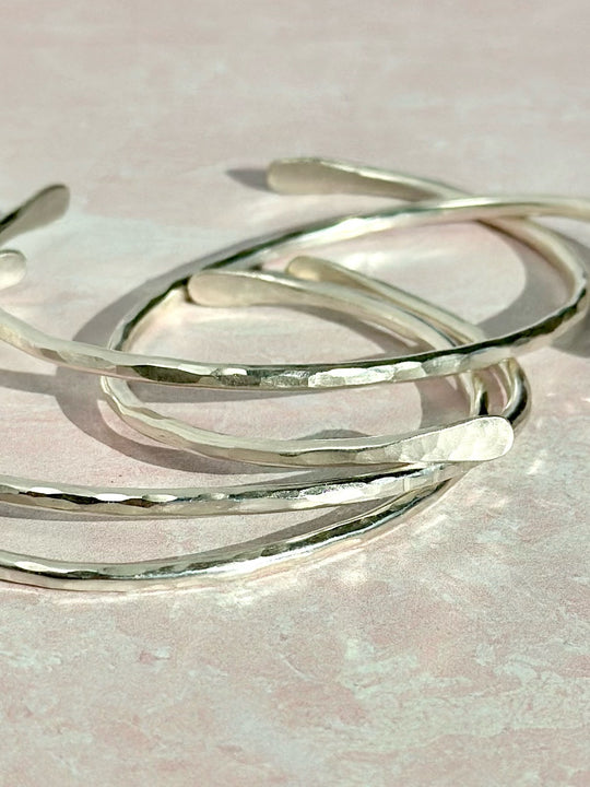 Sterling Silver Teō Bracelets (Set of 3)
