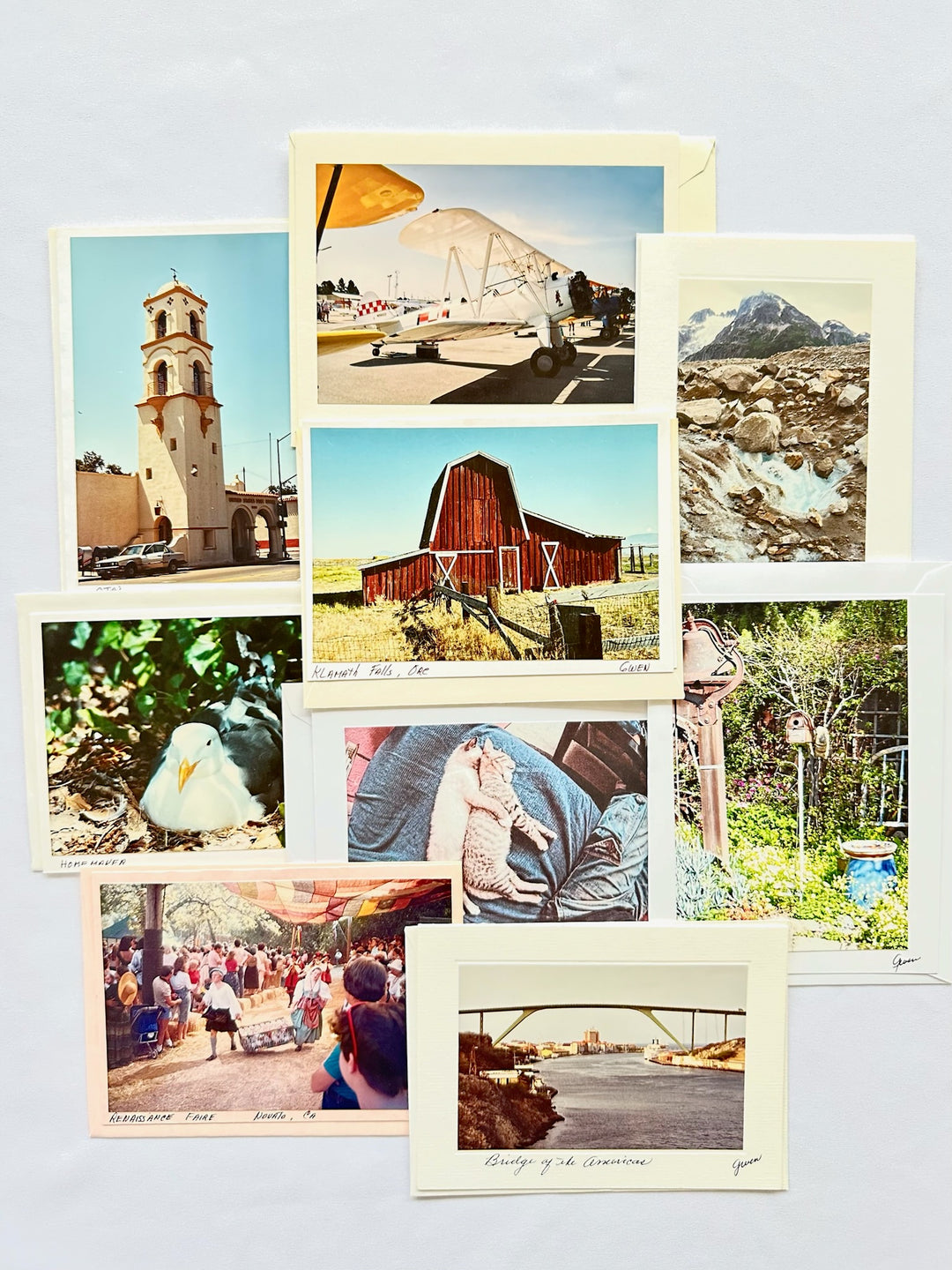 Set of 9 Vintage Photo Cards (Barn)